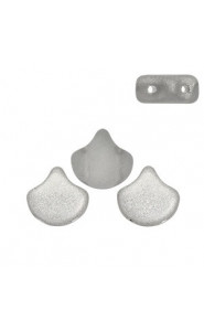 Ginko Leaf Beads 7.5x7.5mm Backlit matte black diamond